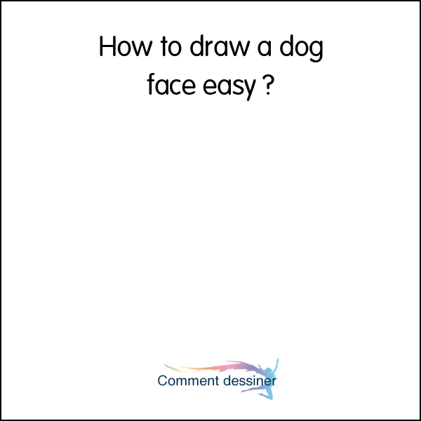 How to draw a dog face easy